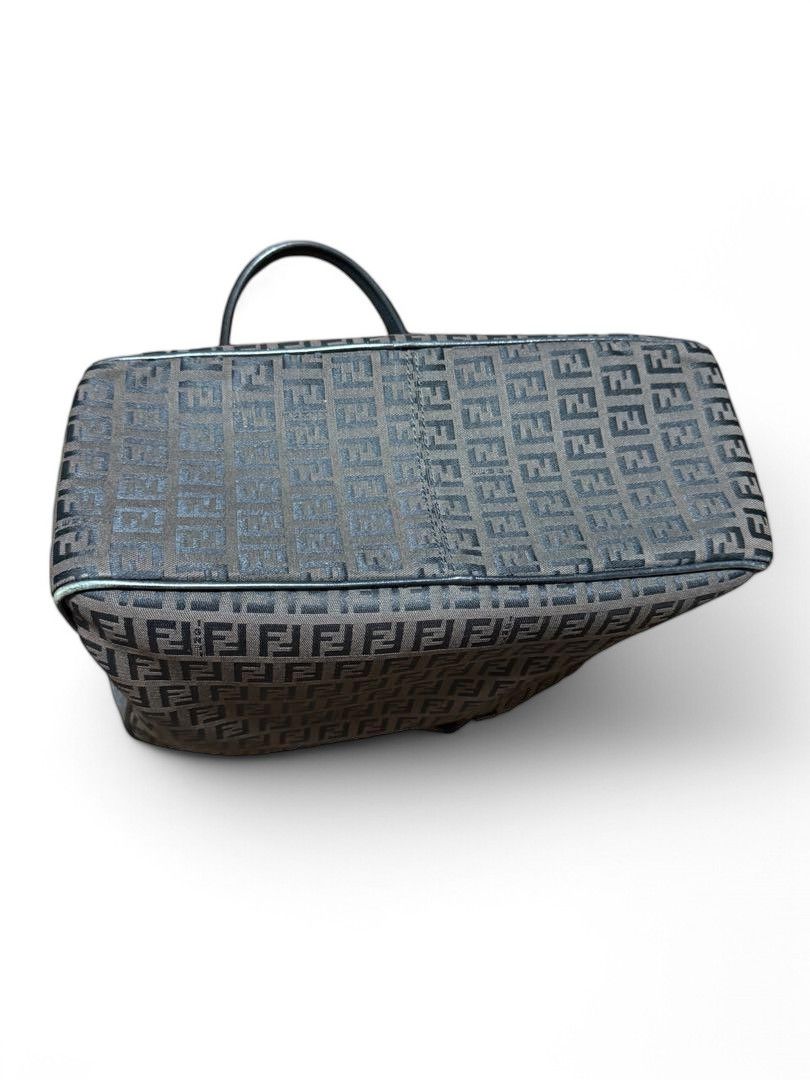Fendi Fendi - Shoulder Bag Zucchino Pattern Black Brown Handbag Size ONE SIZE - 7 Thumbnail