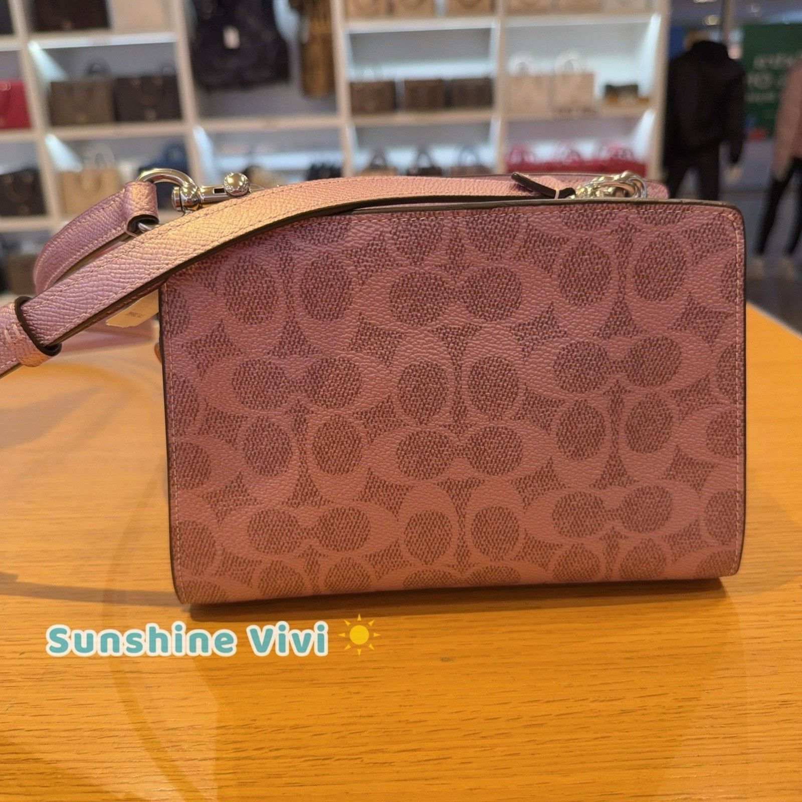 Coach NWT Coach Gia Crossbody Bag Signature Canvas CCK70 Pink/Rose Size ONE SIZE - 7 Thumbnail