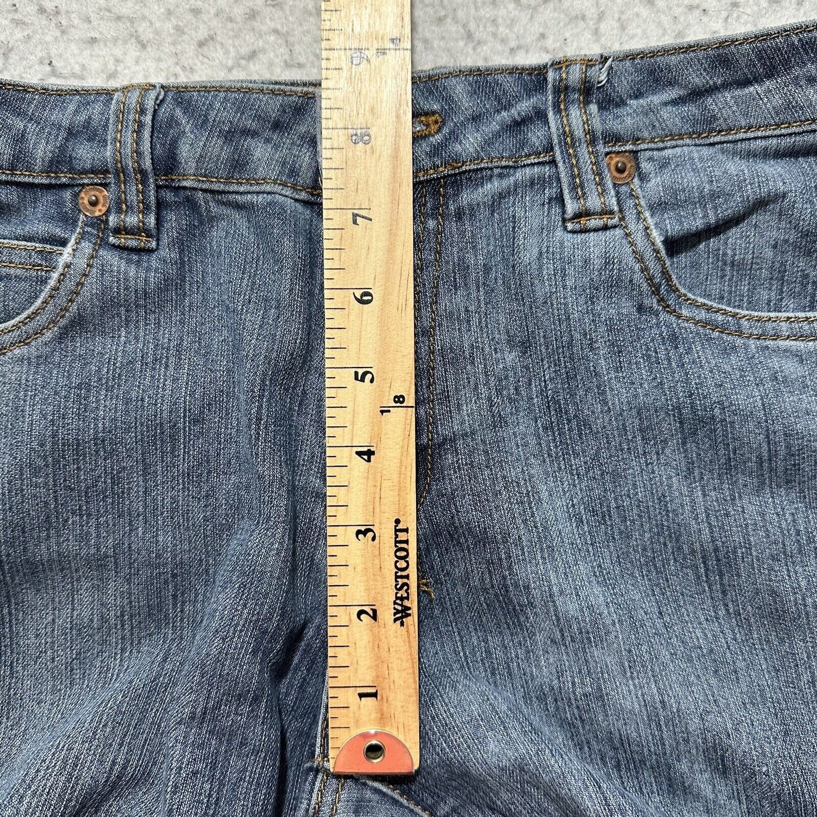 Other Johnny Girl 7/8 Straight Leg Distressed Ripped Denim Jeans Size 30" / US 8 / IT 44 - 11 Thumbnail