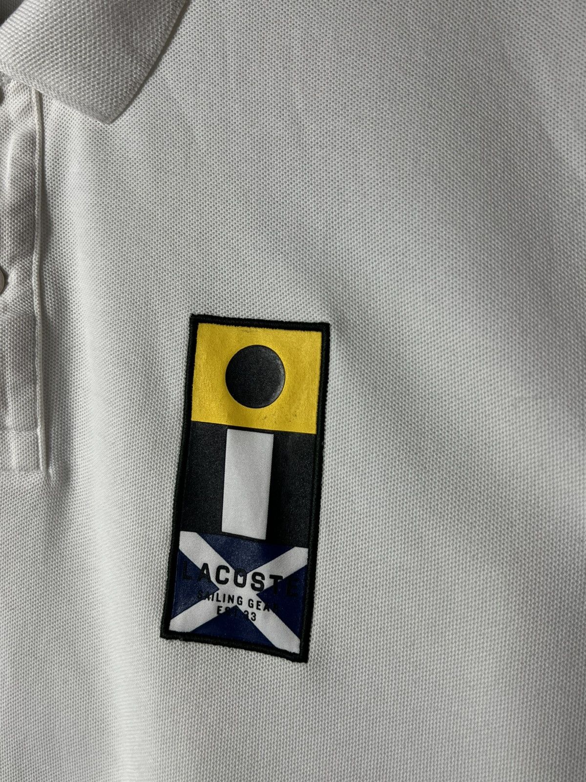Lacoste 🐊 Lacoste Sailing Gear Polo Shirt — Flag Patch Vintage XL Size US XL / EU 56 / 4 - 3 Thumbnail