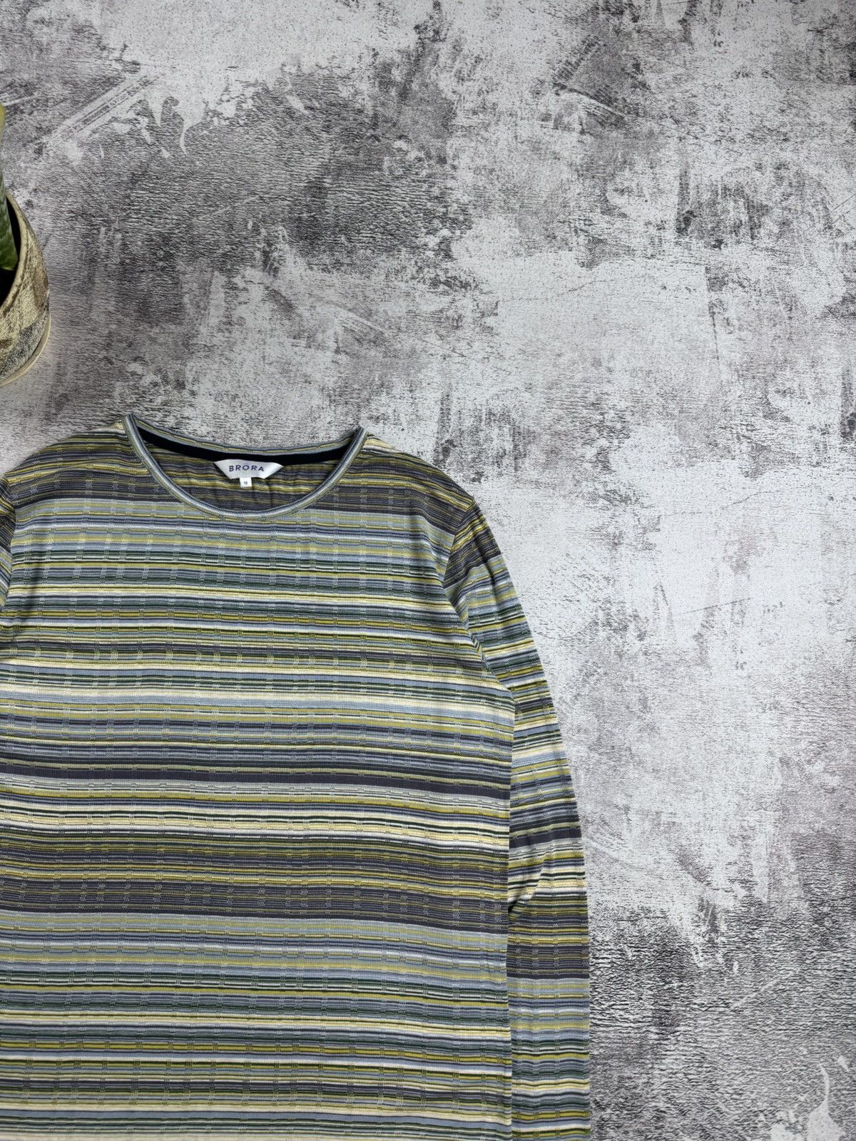 Vintage BRORA Viscose Striped 16 Size Longsleeve Pullover Sweatshirt Size XXL / US 16-18 / IT 52-54 - 5 Thumbnail