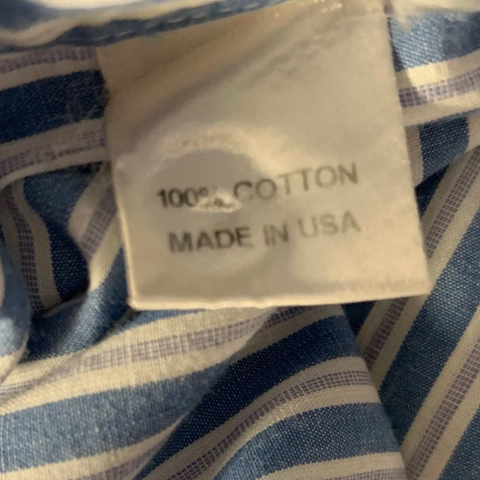 Other LODEN DAGER S Blue White Stripe Cotton Pointed Collar LS Size US S / EU 44-46 / 1 - 6 Thumbnail