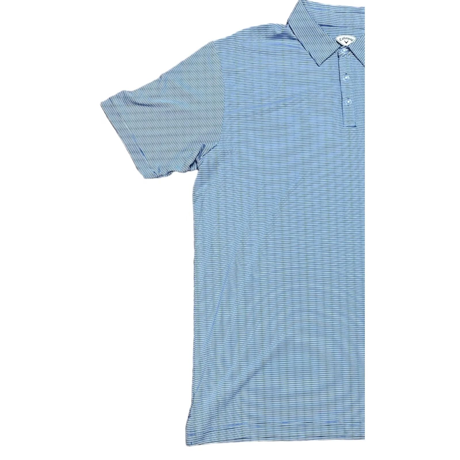 Callaway Callaway Polo Shirt Short Sleeve Men’s Blue Striped 2XL Regular Fit Golf Bar N/A Size US XXL / EU 58 / 5 - 2 Thumbnail