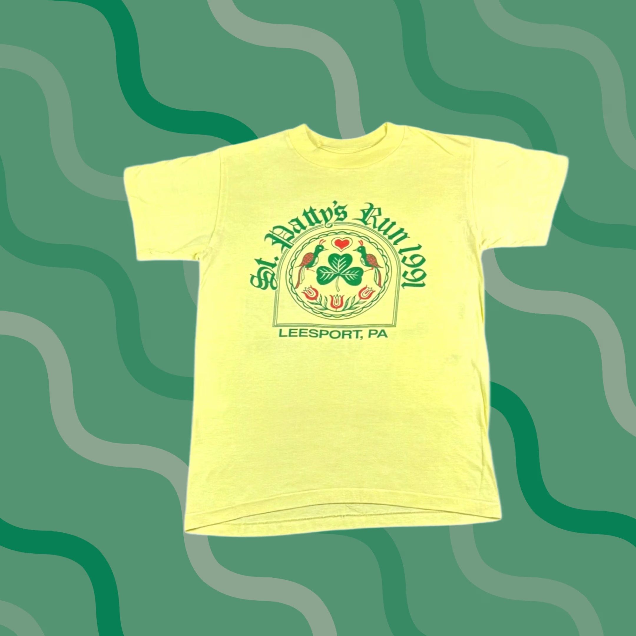 George VINTAGE 1991 St Pattys Run Leesport PA T-Shirt Yellow S Men Graphic Tee Short Sleeve Sportswear 1990s Size US S / EU 44-46 / 1 - 1 Thumbnail