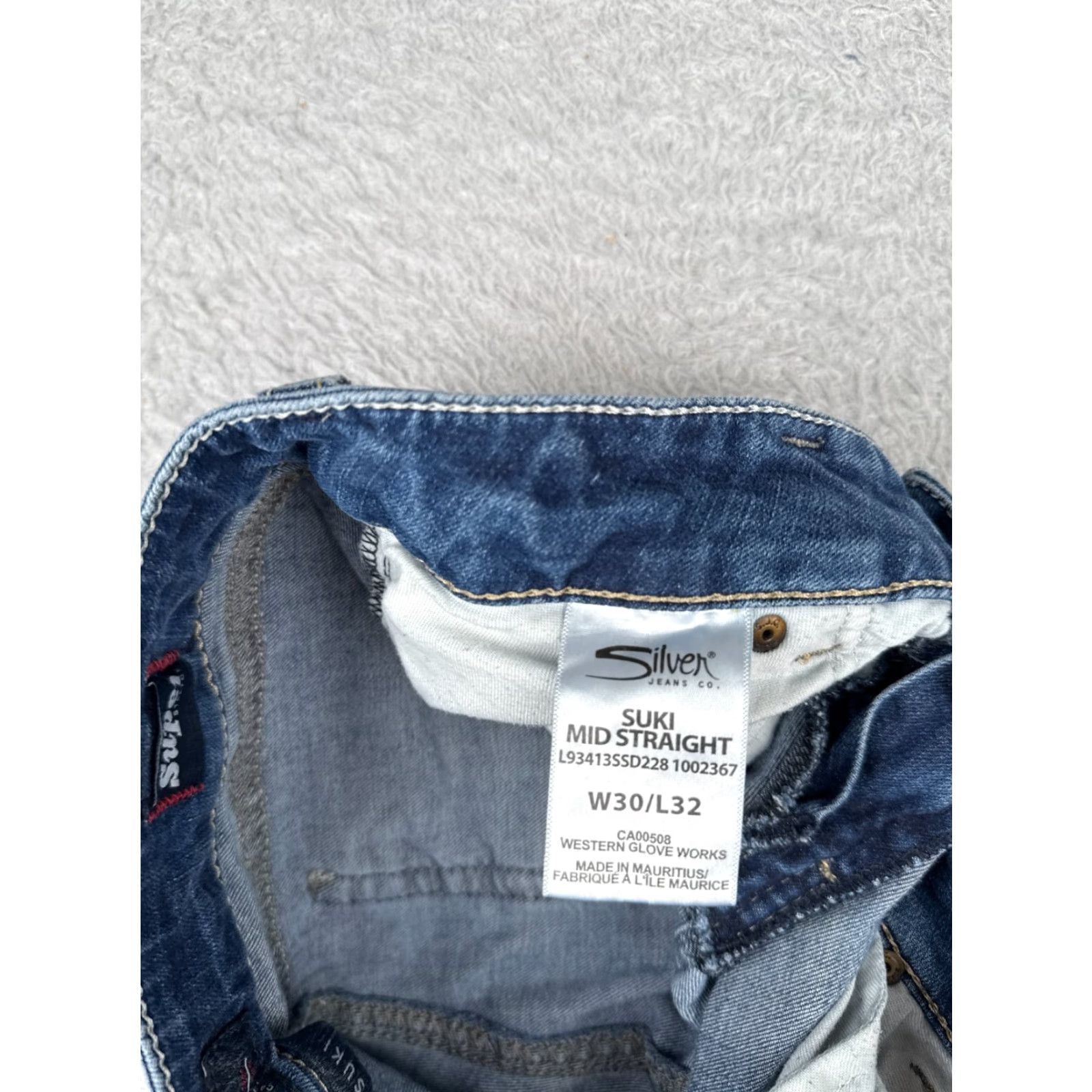 Silver Jeans Co. Silver Jeans Jeans Womens 30x30 Blue Denim Suki Low Straight Leg Embroidered Size 30" / US 8 / IT 44 - 7 Thumbnail