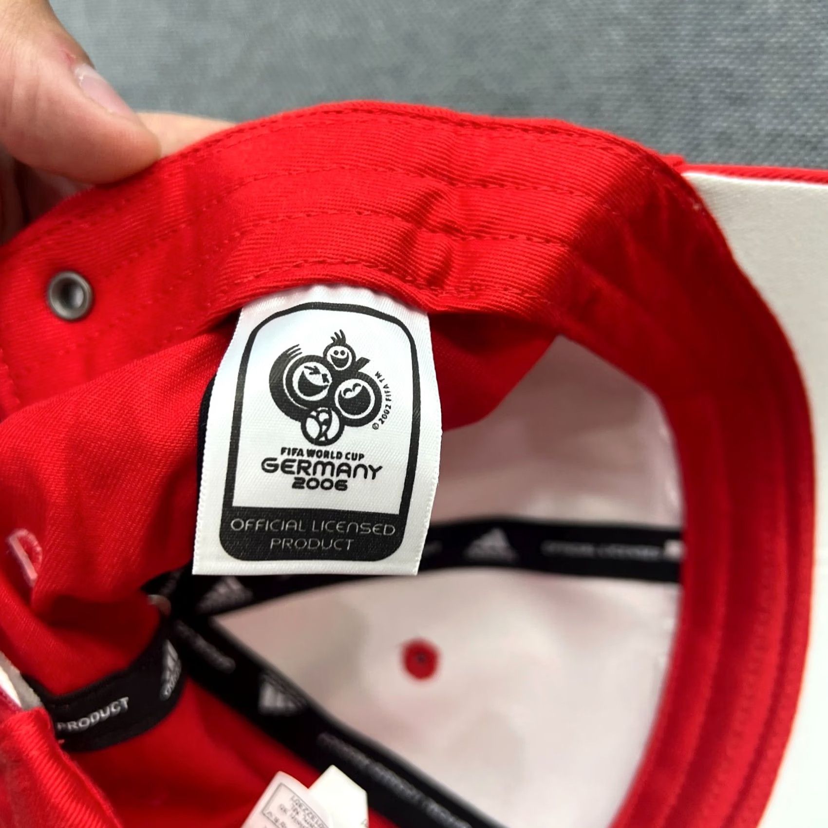 Adidas Adidas Red Baseball Cap FIFA World Cup Germany 2006 Big Logo TOSHIBA Vintage Style Unisex Adults One Size Size ONE SIZE - 6 Thumbnail