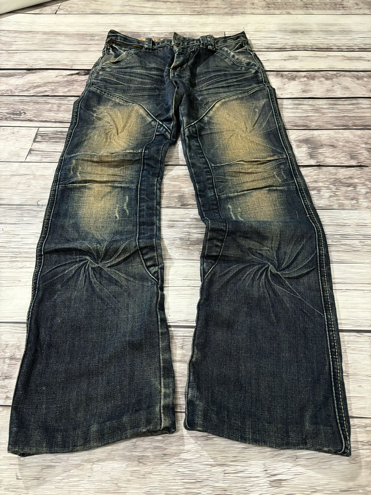 Designer × Hysteric Glamour × Japanese Brand Crazy Chrome Hearts Style Japanese Washed Jeans Size US 30 / EU 46 - 4 Thumbnail