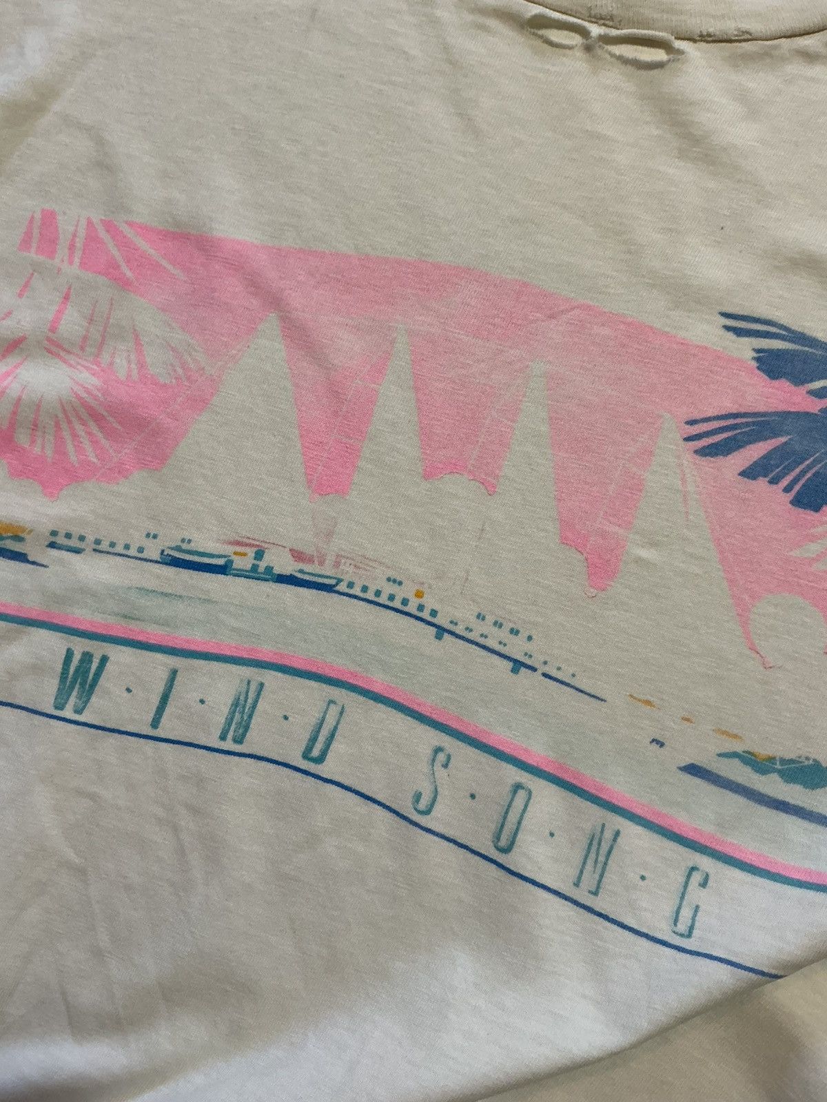 Vintage Vintage 90s Windstar Cruises Wind Song Ship Souvenir T-Shirt Size US L / EU 52-54 / 3 - 7 Thumbnail