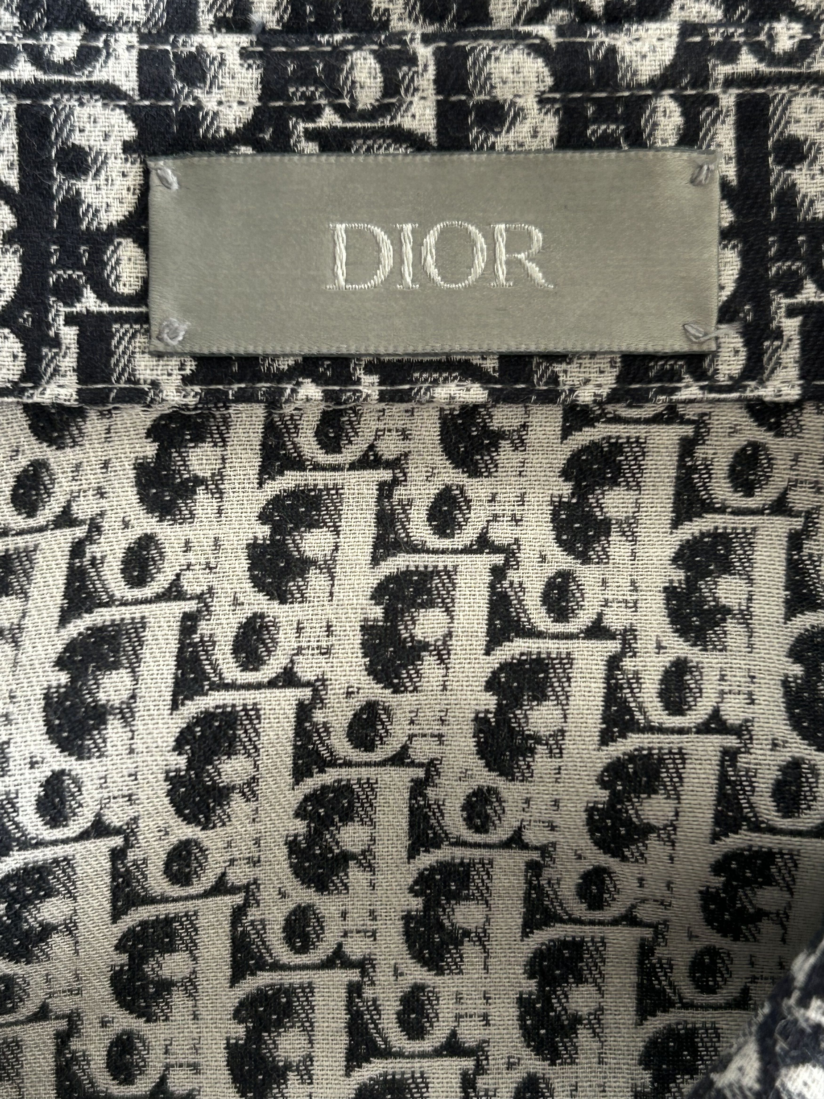 Dior Dior White & Black Oblique Gradient Button Up Shirt Size US XL / EU 56 / 4 - 3 Thumbnail