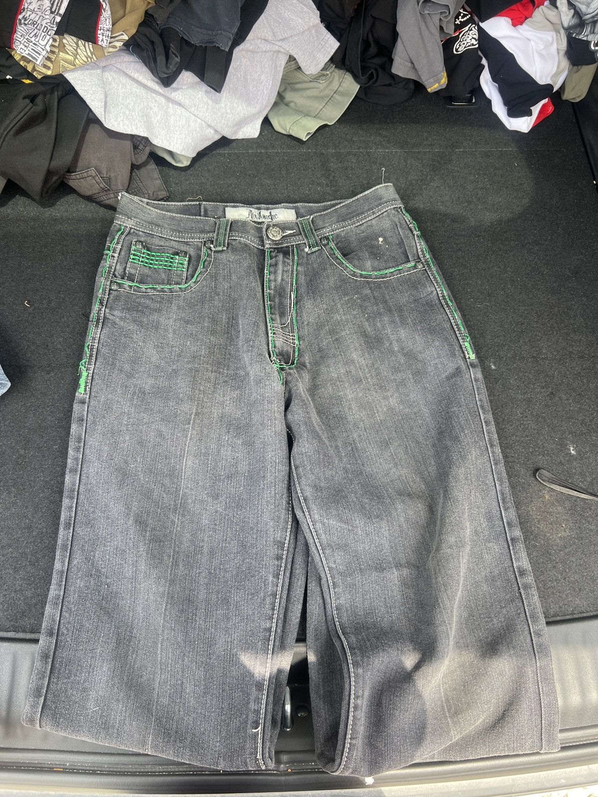 Other × Vintage Baggy ablanche embroidered denim Size US 32 / EU 48 - 2 Thumbnail