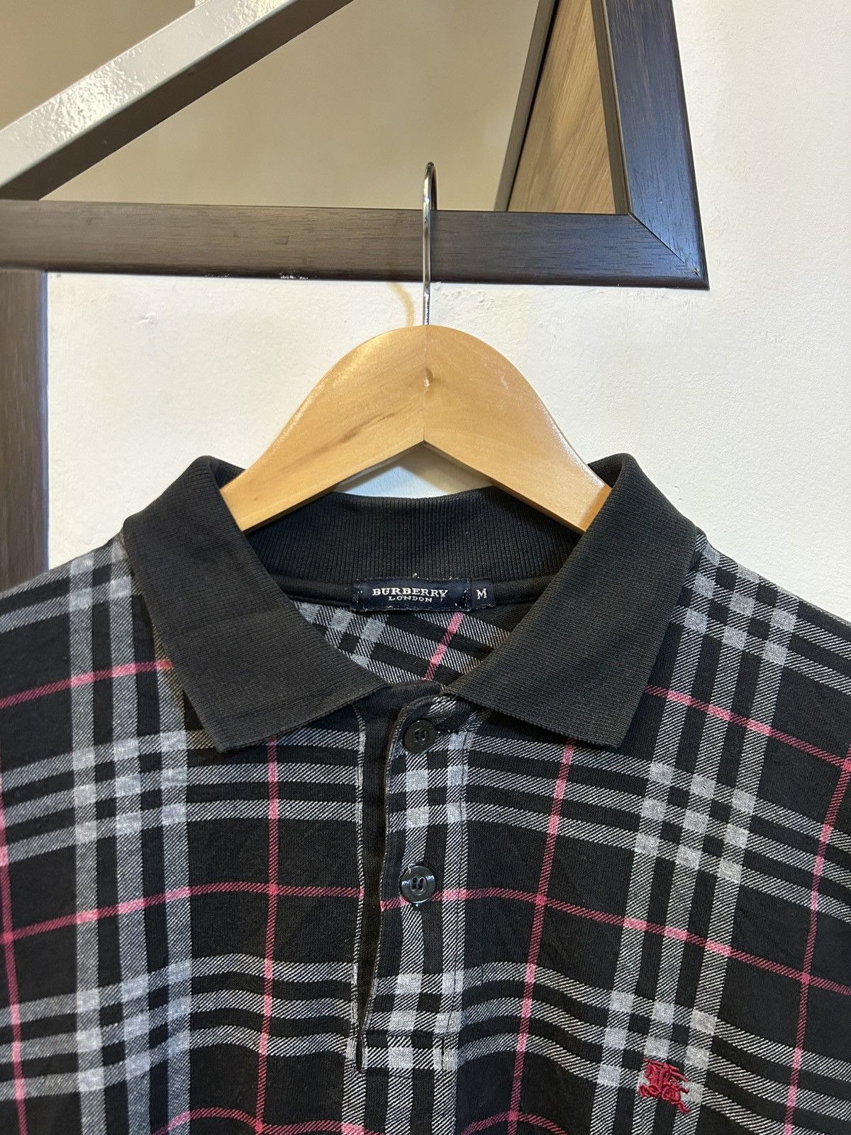 Burberry Vintage Burberry London Nova Check Long Sleeve Polo Shirt Size US L / EU 52-54 / 3 - 4 Thumbnail