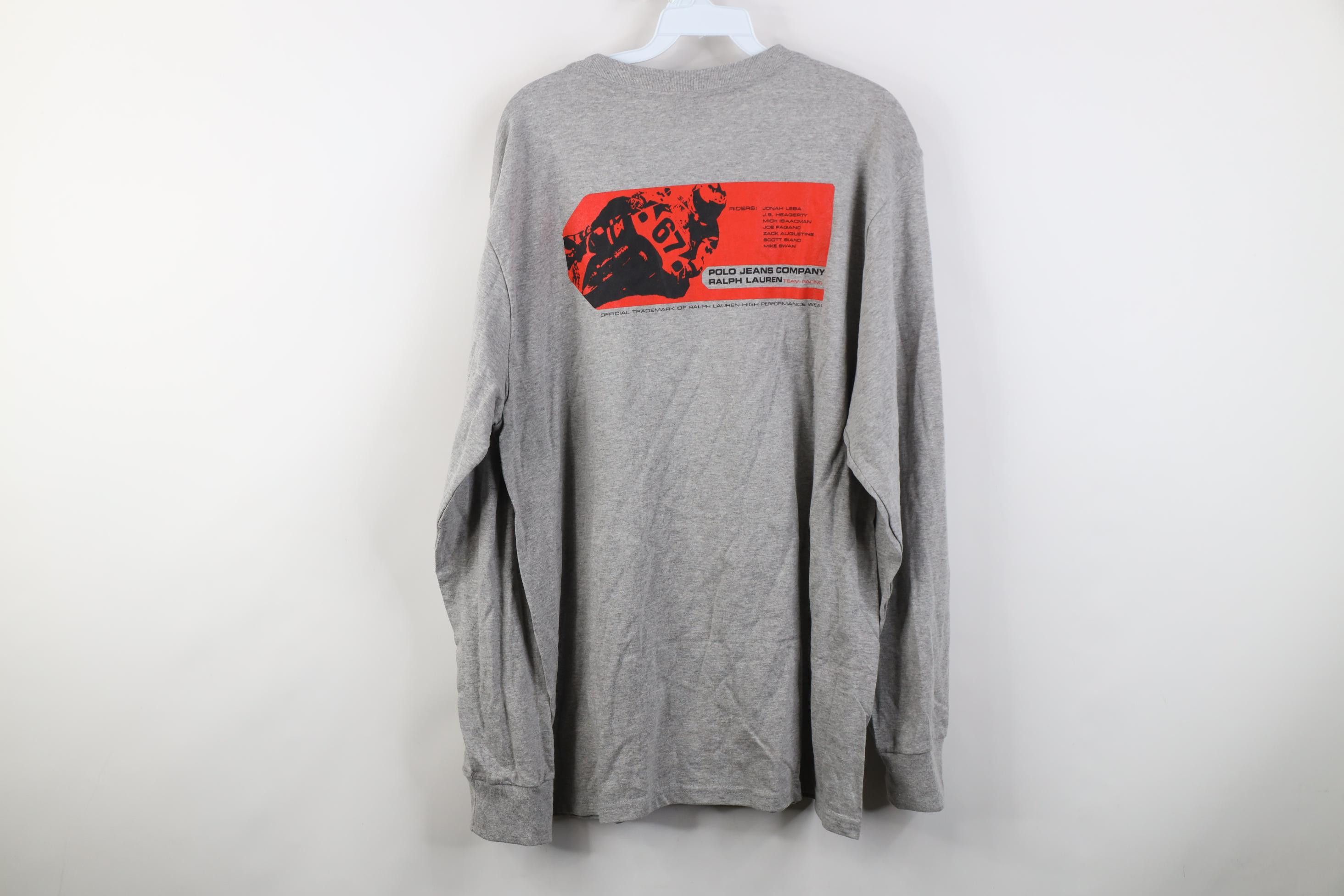 Polo Ralph Lauren Deadstock Vintage 90s Ralph Lauren Bike Long Sleeve T-Shirt Size US L / EU 52-54 / 3 - 13 Thumbnail