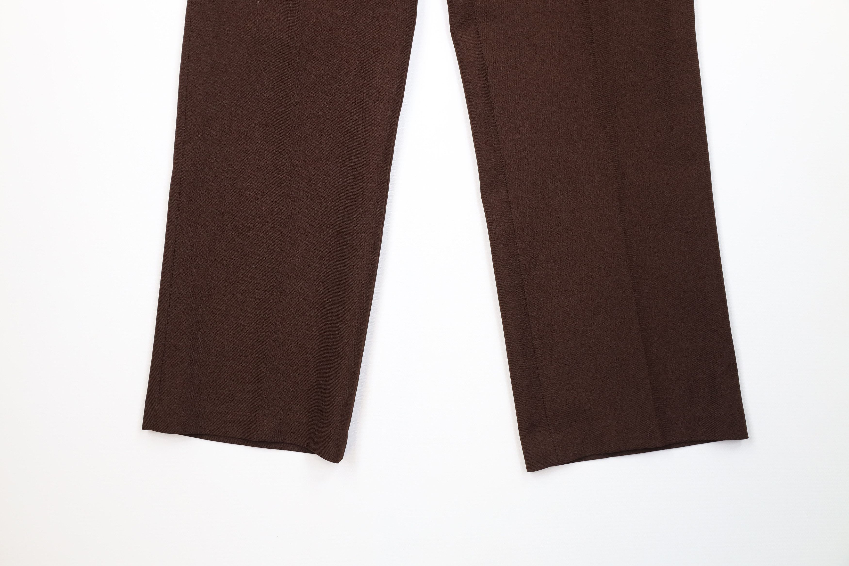 Vintage Vintage 70s Streetwear Flared Wide Leg Chino Pants Brown USA Size US 34 / EU 50 - 4 Thumbnail