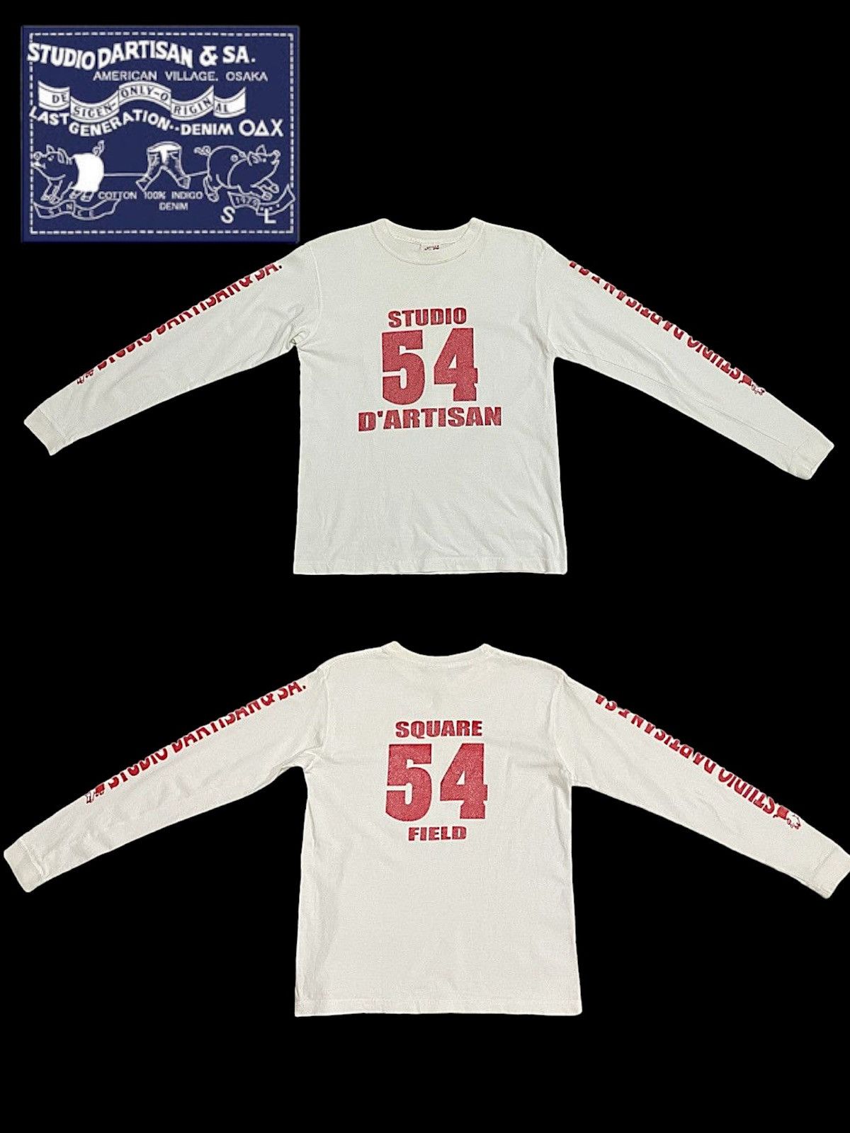 Japanese Brand Vintage Studio D'Artisan 54 Square Field Script Tee Size US M / EU 48-50 / 2 - 3 Thumbnail