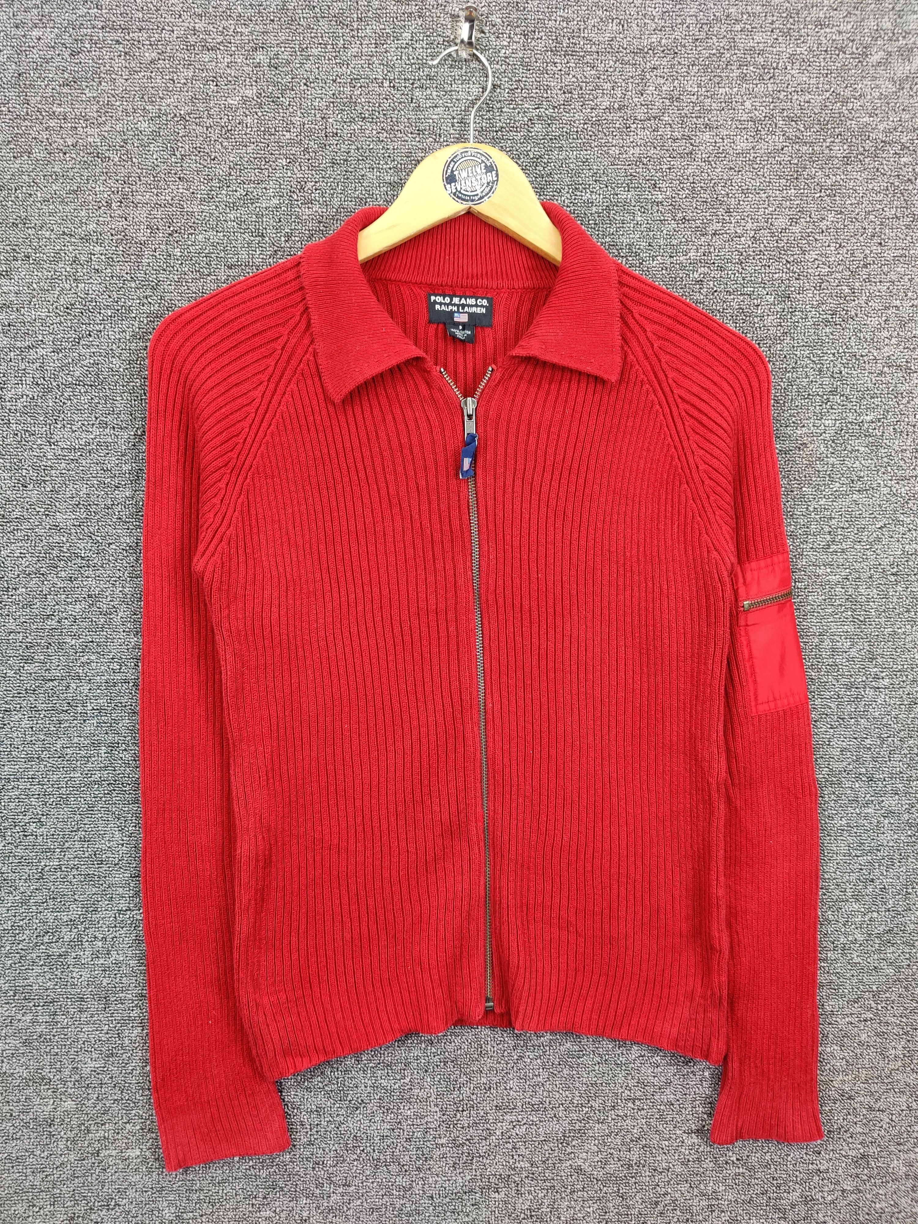 Polo Jean Ralph Lauren Full Zip Knit Sweater Jacket