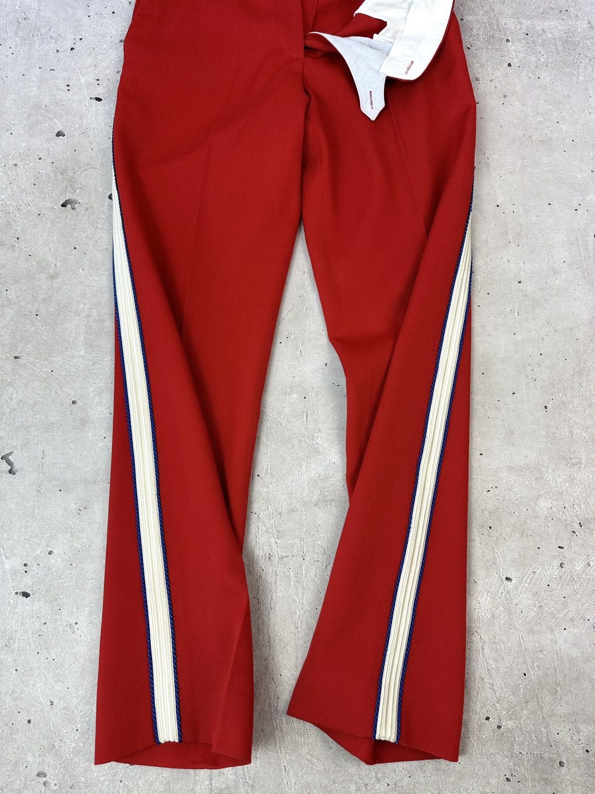 Calvin Klein 205W39NYC Calvin Klein 205W39NYC Wool Twill Red Women’s Trousers Size 34" / US 12 / IT 48 - 6 Thumbnail
