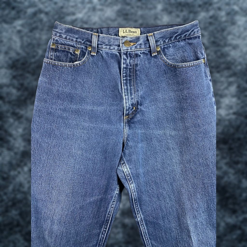 Vintage VINTAGE L.L. Bean Jeans Women 14 M/T Blue Classic Fit High Rise Straight Leg 90s VTG Mom Mens Womens Girls? Size 36" / US 14 / IT 50 - 1 Thumbnail