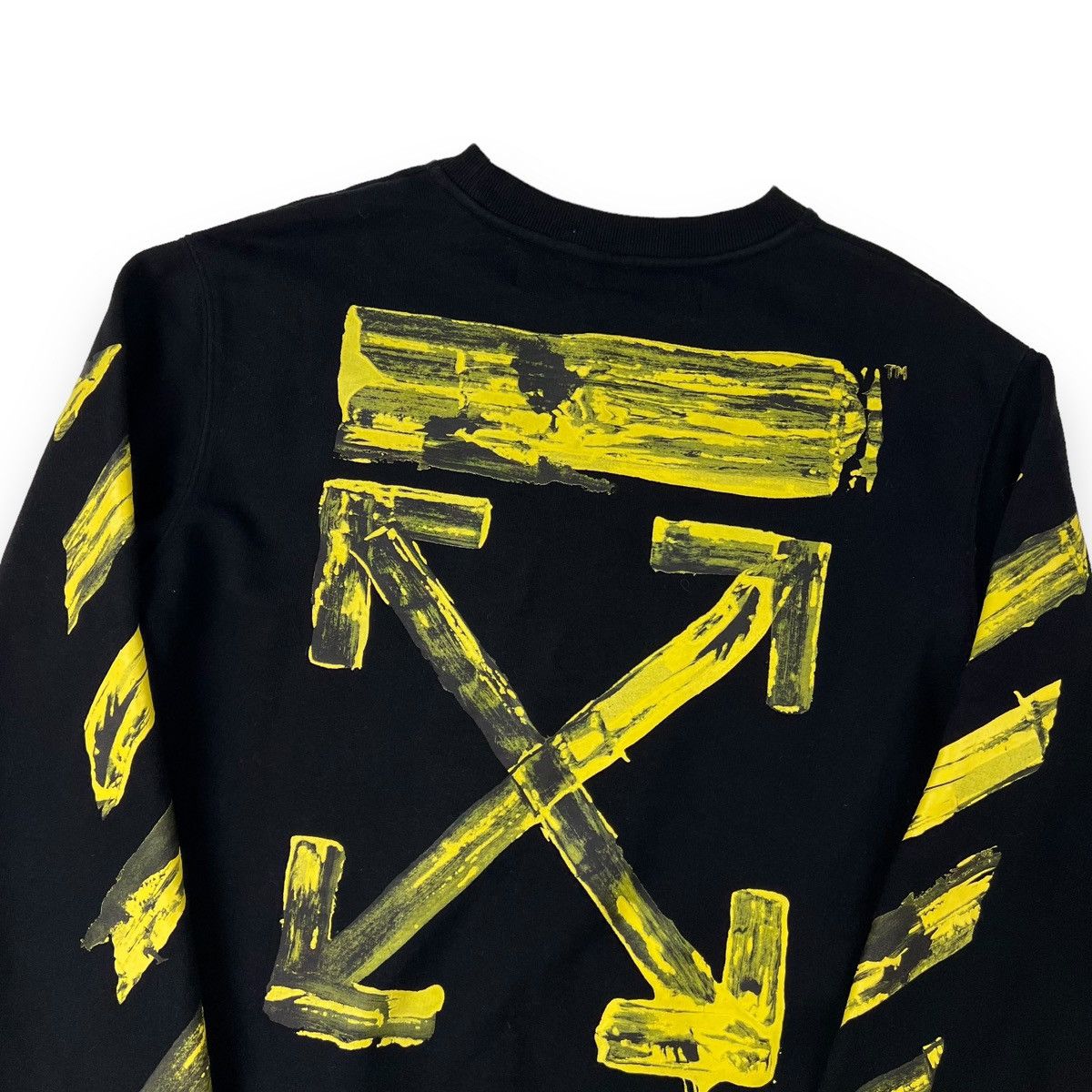 image of Off White Off-White Acrylic Arrows Black Sweatshirt, Men's (Size Small)