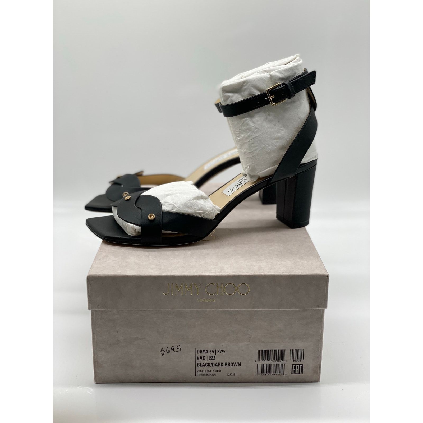 Jimmy Choo Jimmy Choo Drya 65 Leather Sandals sz. 38.5 EU Size US 8.5 / IT 38.5 - 8 Thumbnail