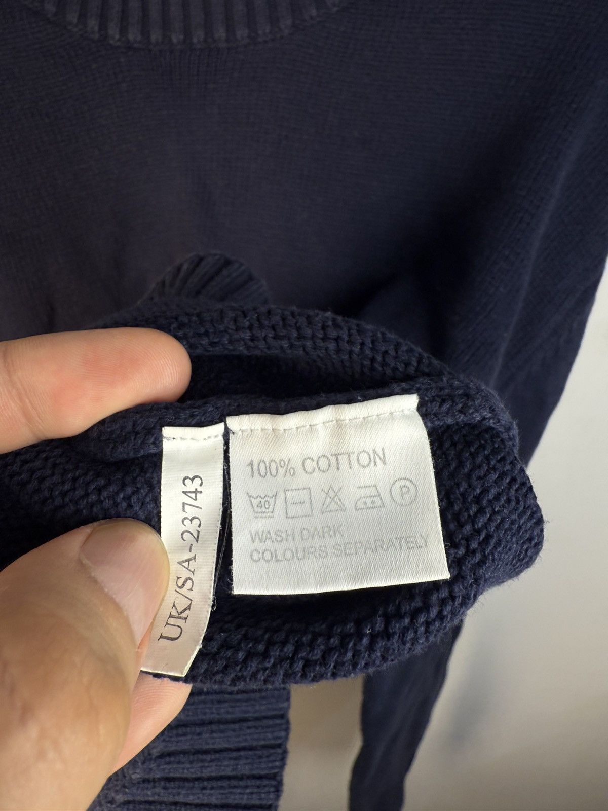 Yves Saint Laurent Navy YSL Sweater Knit Vintage Sweatshirt y2k crewneck Size US S / EU 44-46 / 1 - 5 Thumbnail