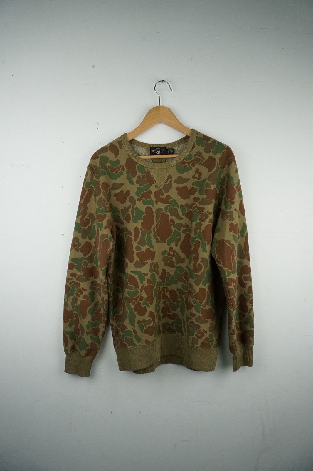 RRL Ralph Lauren Double RL Duck Camo Sweatshirt Size US L / EU 52-54 / 3 - 1 Thumbnail