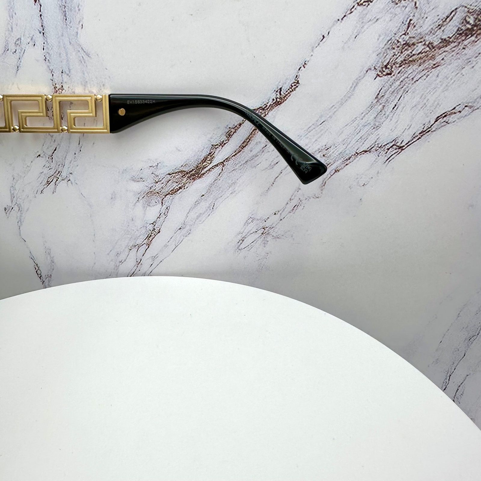 Versace New VERSACE Sunglasses Gold Metal Greca Logo Rectangle Size ONE SIZE - 8 Thumbnail