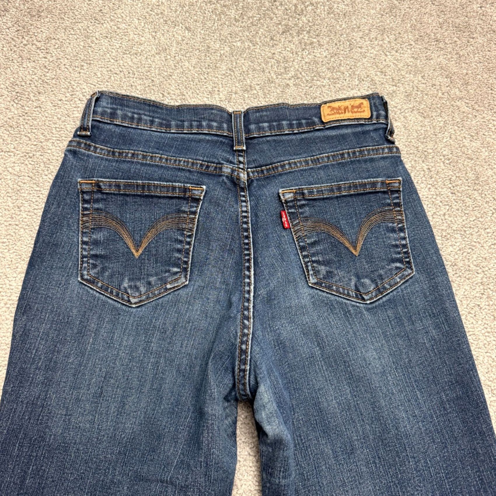 Levi's Levis 512 Slim Straight Jeans Blue Medium Wash 6 Women Denim 27in Waist 31in Inseam - 5-Pocket Button Zip Size 28" / US 6 / IT 42 - 5 Thumbnail