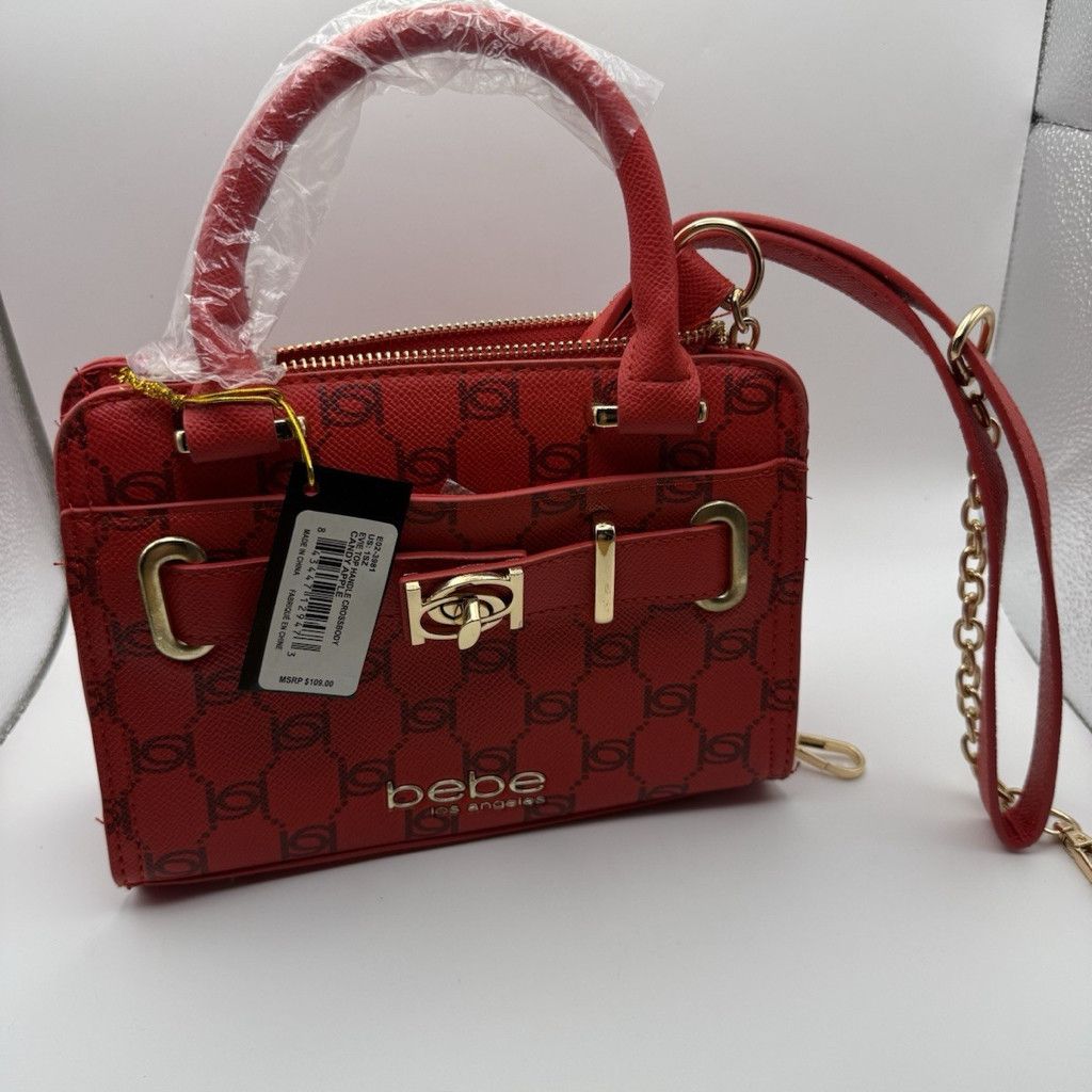 WISDOM BEBE Evie Top Handle Satchel Crossbody Purse Bag Red Size ONE SIZE - 1 Thumbnail