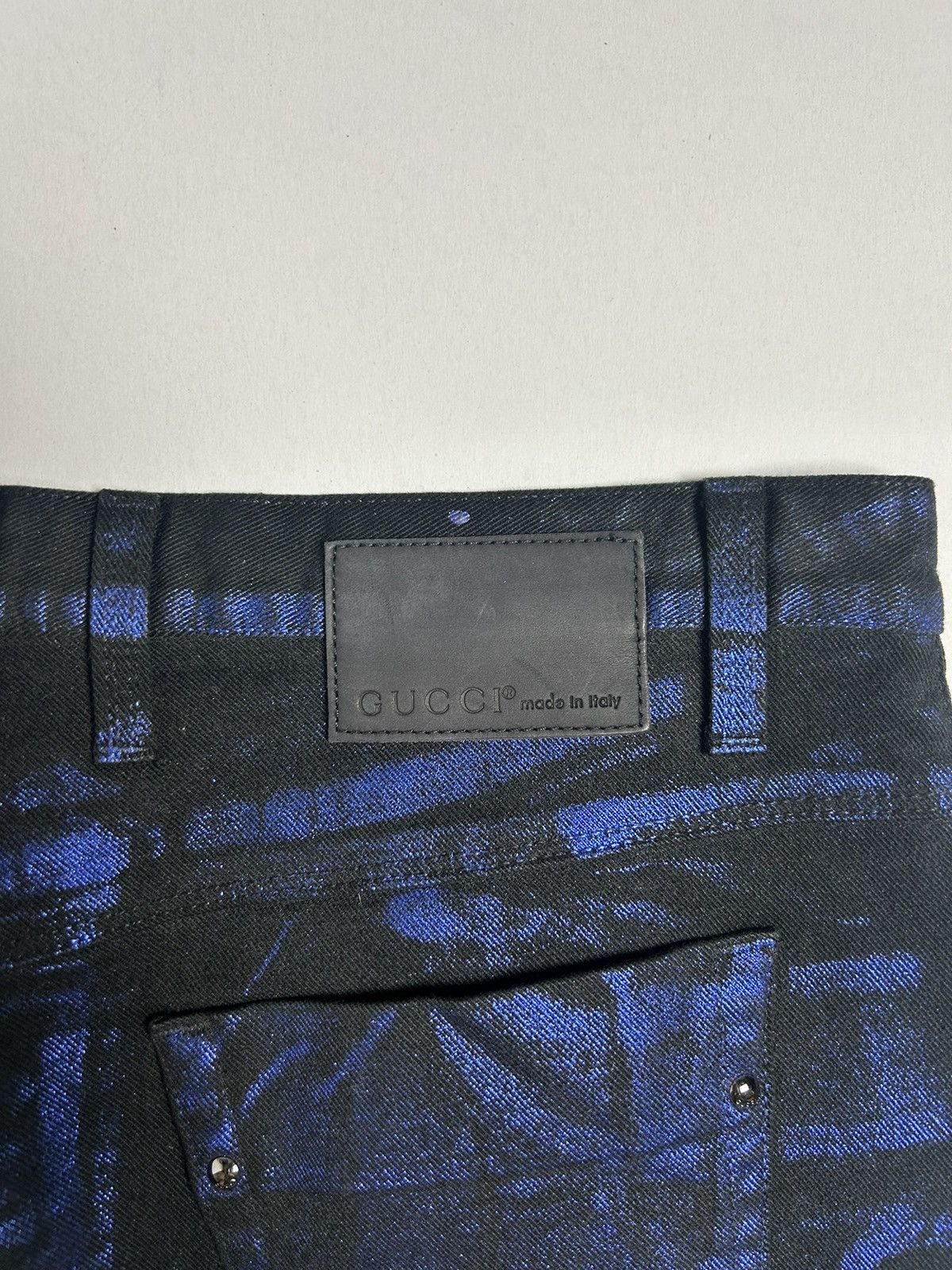 Gucci Gucci Blue Glitter Jeans Size 34" / US 12 / IT 48 - 5 Thumbnail