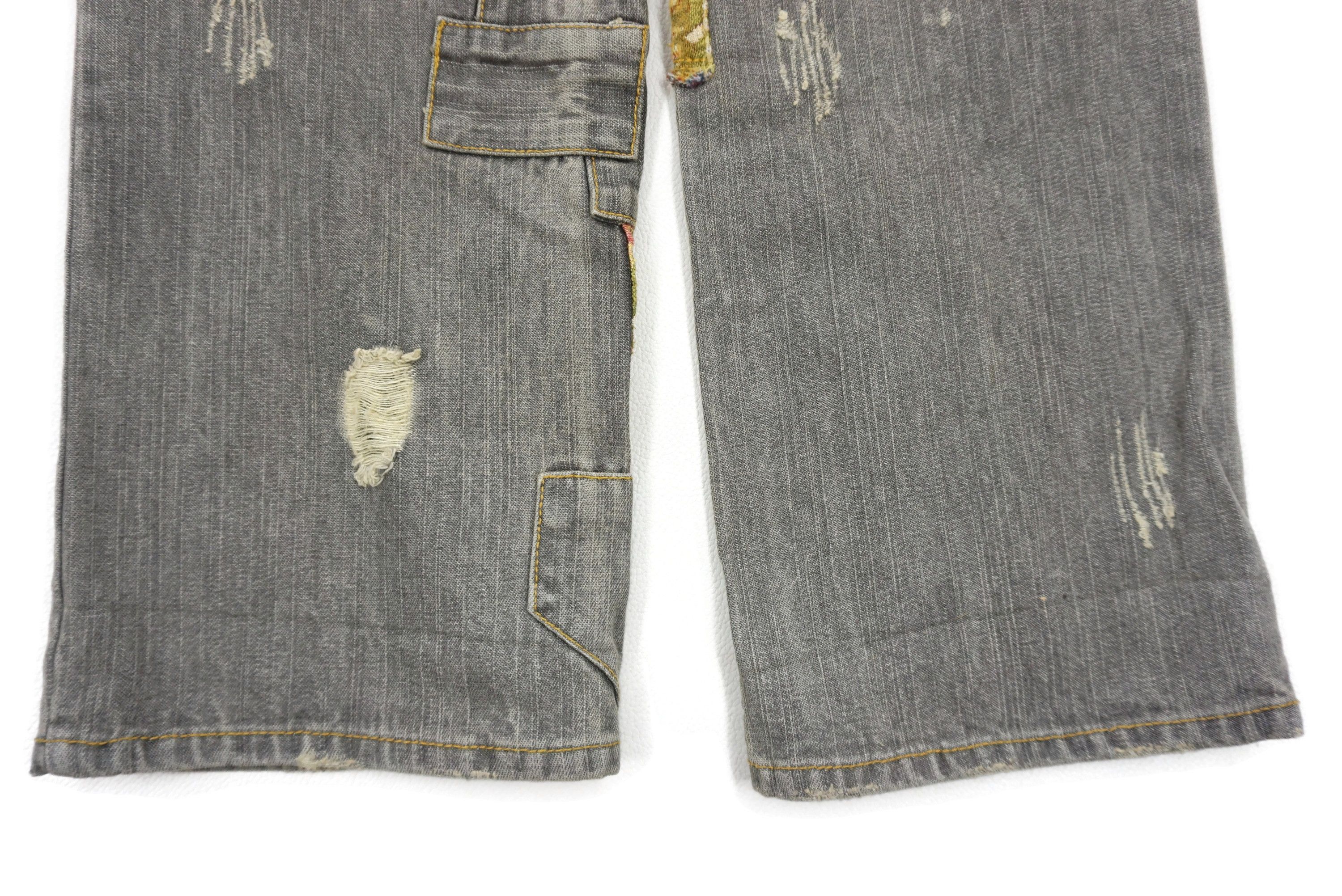Japanese Brand Kawai Okada Jeans fit W33xL30 Low Rise Sashiko Boro Denim Size US 32 / EU 48 - 8 Thumbnail