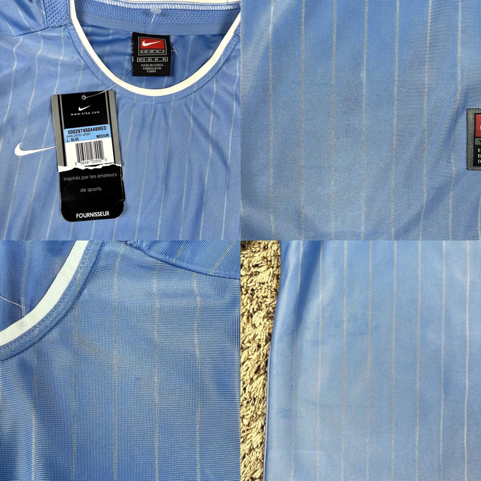 Nike Nike Blue Jersey T-Shirt Medium Women’s Short Sleeve Embroidered Swoosh Soccer Shirt Jersey Updated 100y Polyester Activewear Club Sports Size M / US 6-8 / IT 42-44 - 8 Thumbnail
