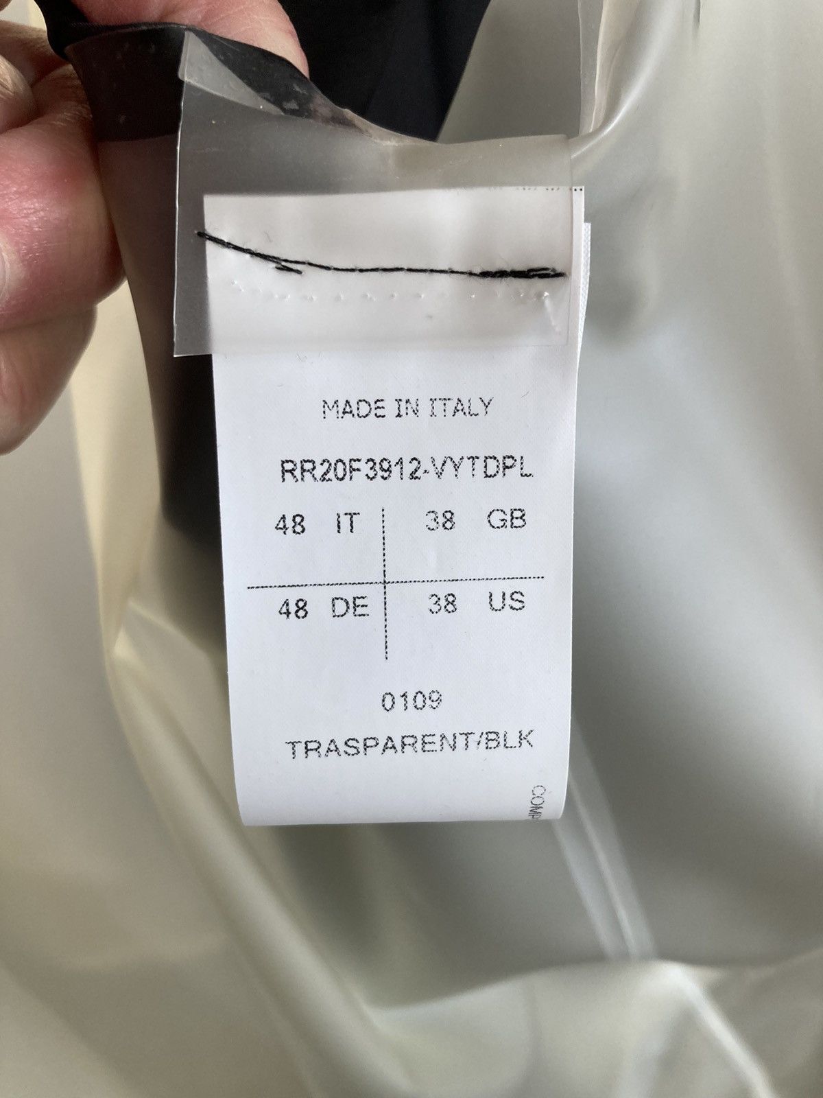 Rick Owens NEVER WORN / Rick Owens Transparent Raincoat Size US M / EU 48-50 / 2 - 10 Thumbnail