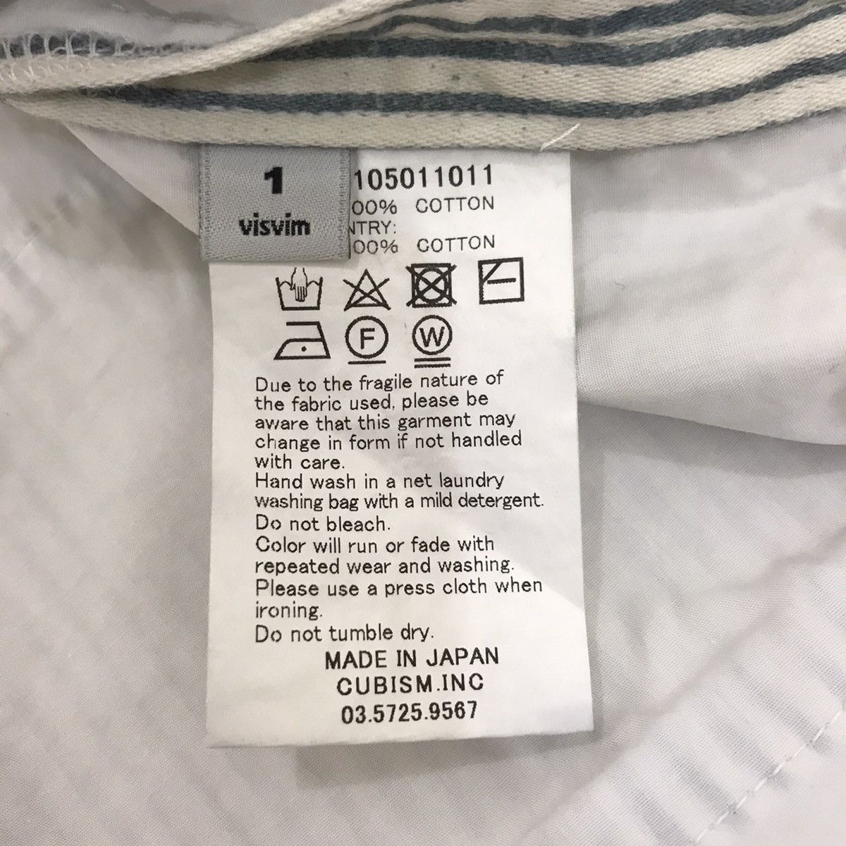 Visvim Visvim Collarless Stripe Trimmed Cotton Size US M / EU 48-50 / 2 - 8 Thumbnail