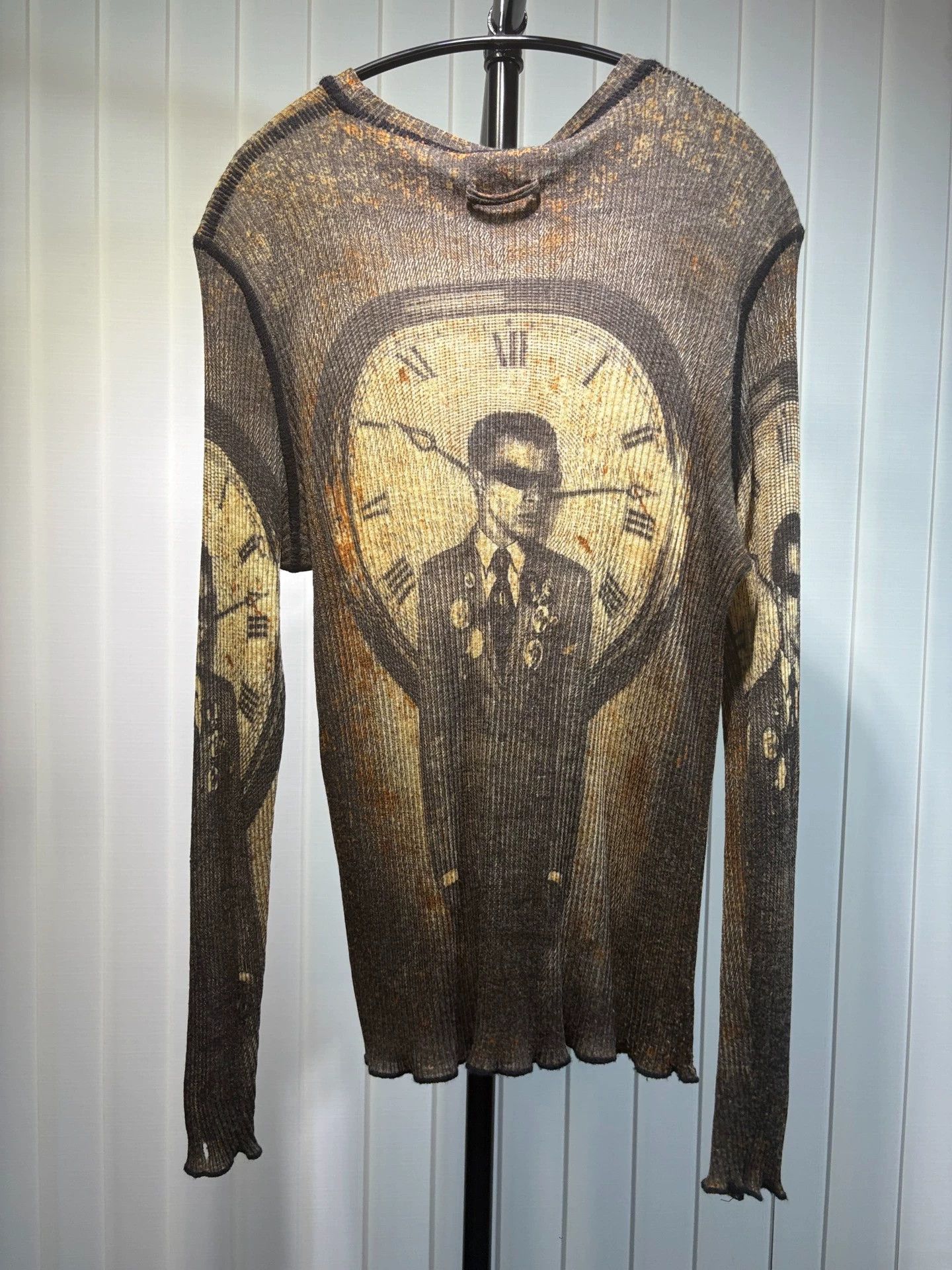 Jean Paul Gaultier Jean Paul Gaultier 03aw Clock Figure Knit Top 48M Size US M / EU 48-50 / 2 - 2 Thumbnail