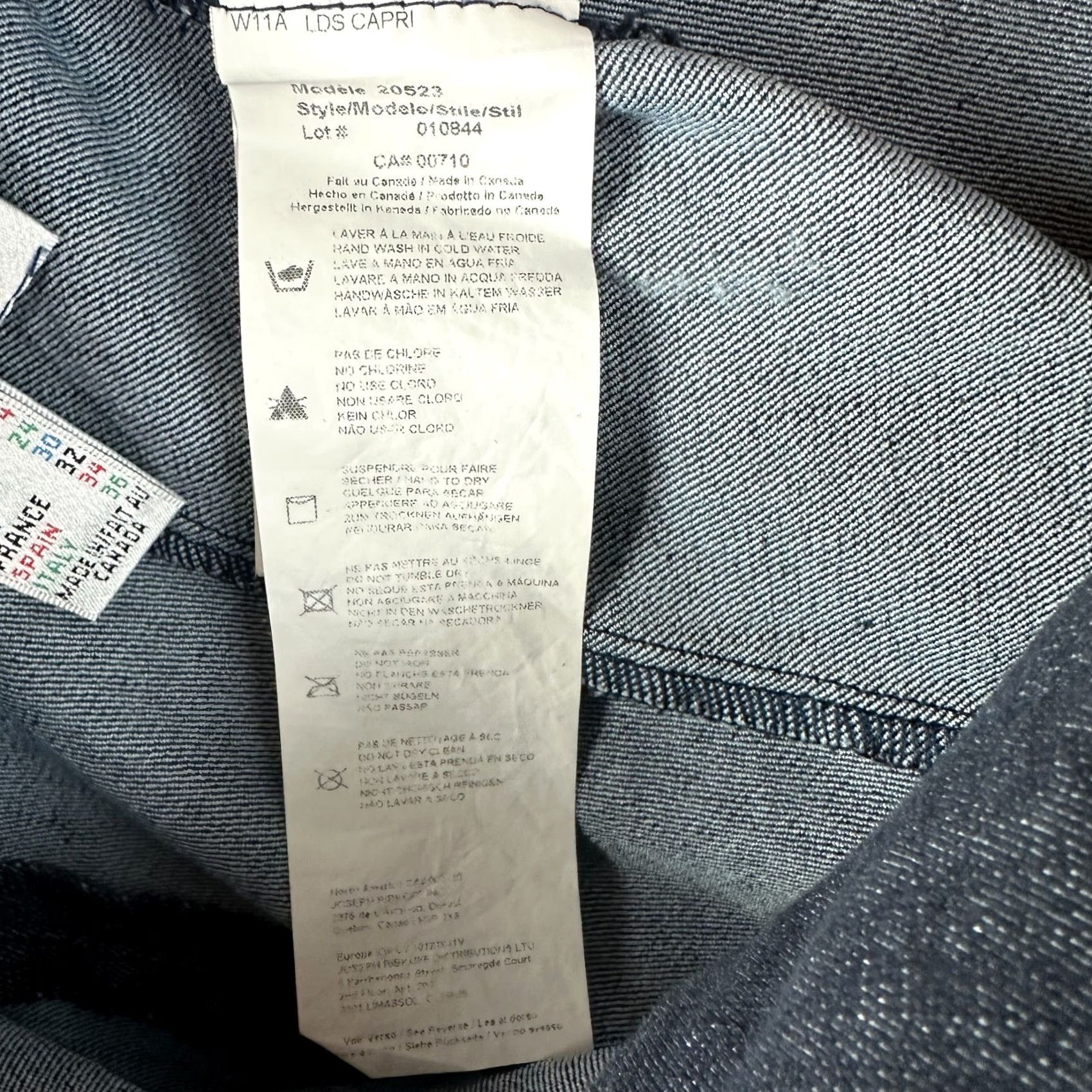 Joseph Ribkoff Joseph Ribkoff Pants Womens 2 Blue Stretch Flat Front Straight Denim Look Casual Party/Cocktail Travel Ank le? Size 26" / US 2 / IT 38 - 5 Thumbnail