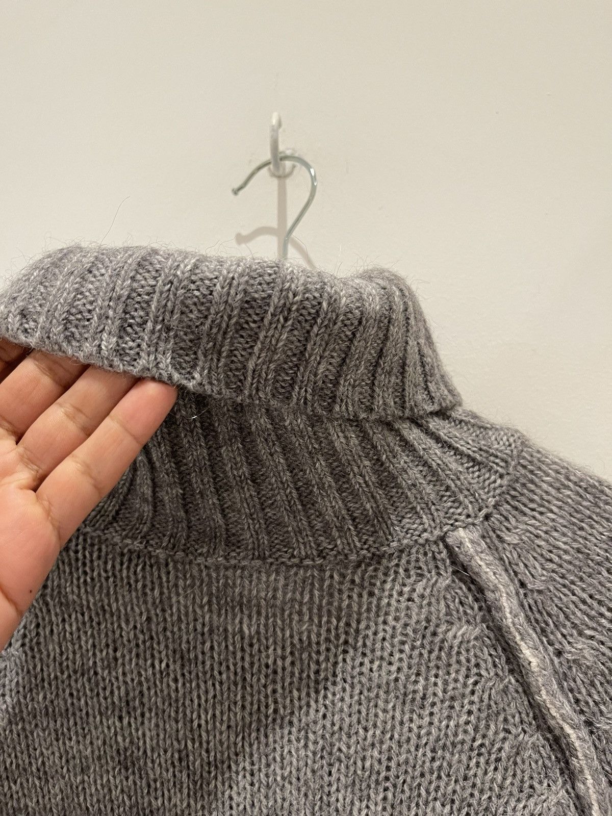 Neil Barrett Neil Barrett Fall 2003 Grey Alpaca Turtleneck Knitsweater Size US M / EU 48-50 / 2 - 14 Thumbnail