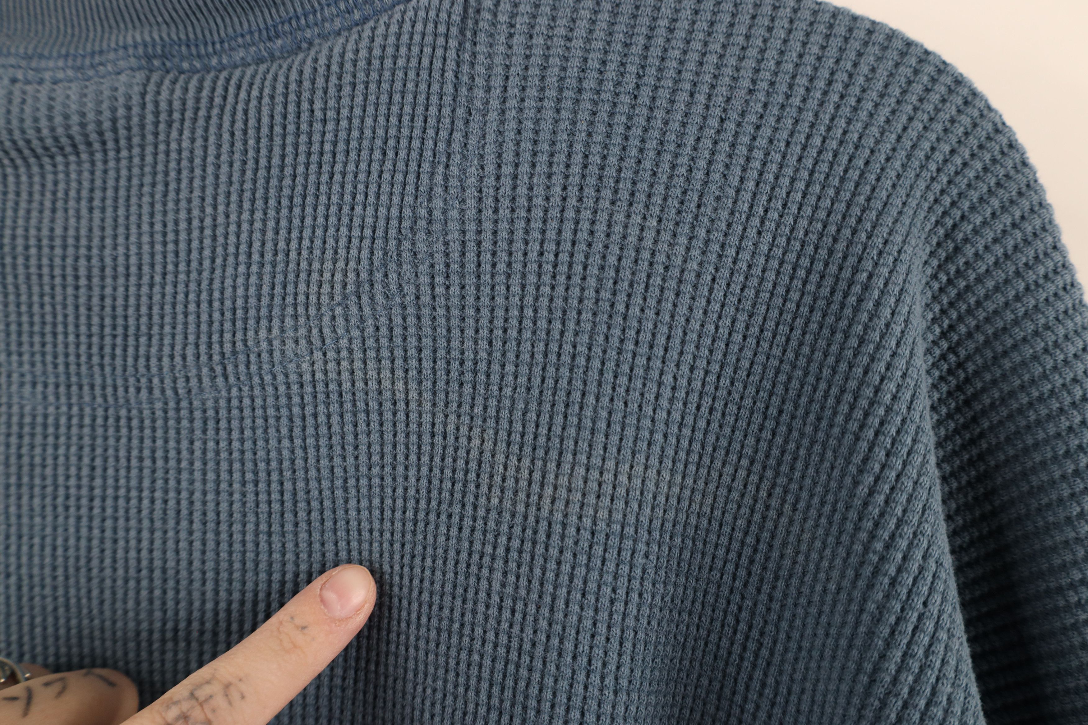 Vintage Vintage 90s Streetwear Boxy Fit Thermal Waffle Knit T-Shirt Size US L / EU 52-54 / 3 - 12 Thumbnail