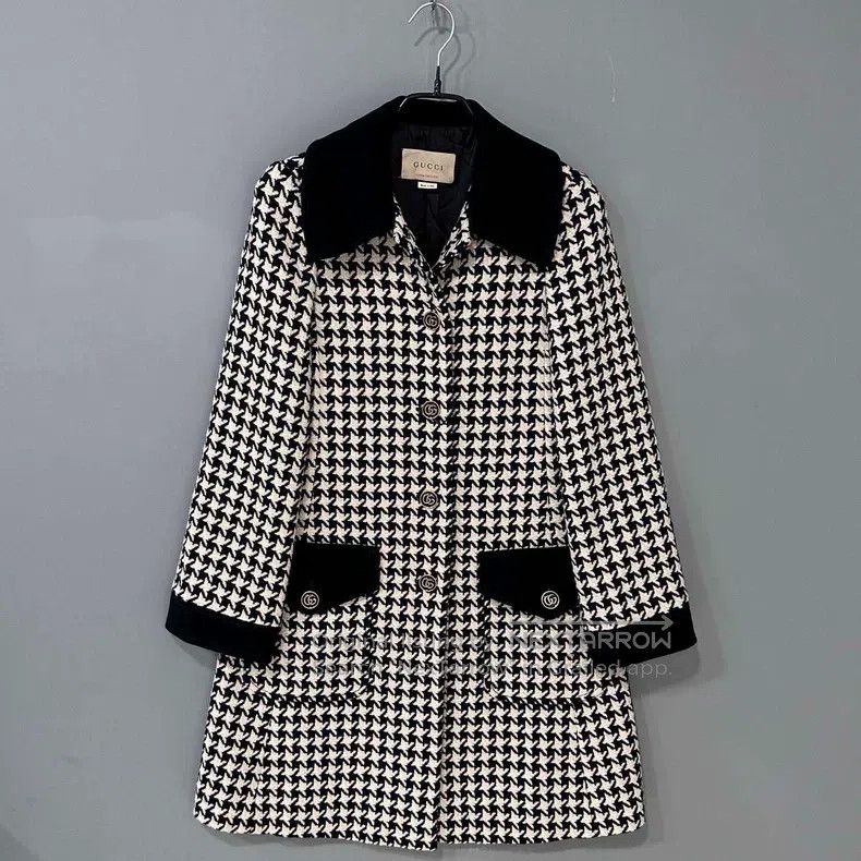 Gucci Gucci Thousand-bird check knitted woollen coat Size XS / US 0-2 / IT 36-38 - 1 Thumbnail