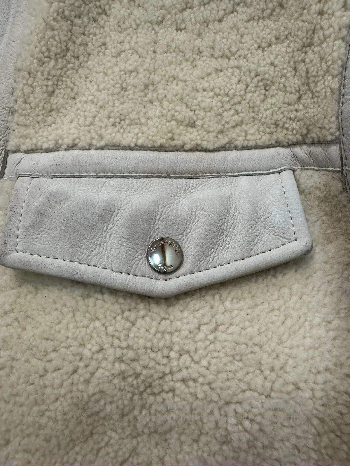 Ermenegildo Zegna Gray Shearling Collar Leather Jacket - Size S. Size US S / EU 44-46 / 1 - 5 Thumbnail