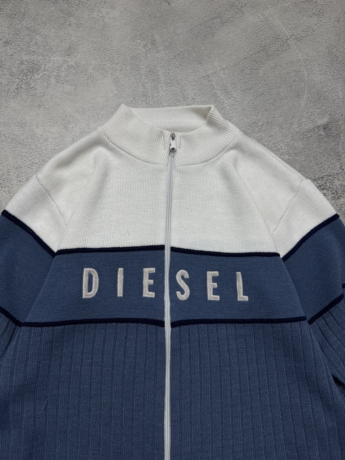 Diesel Vintage Y2K Diesel Big Logo Knit Sweater 00’s Size US M / EU 48-50 / 2 - 2 Thumbnail
