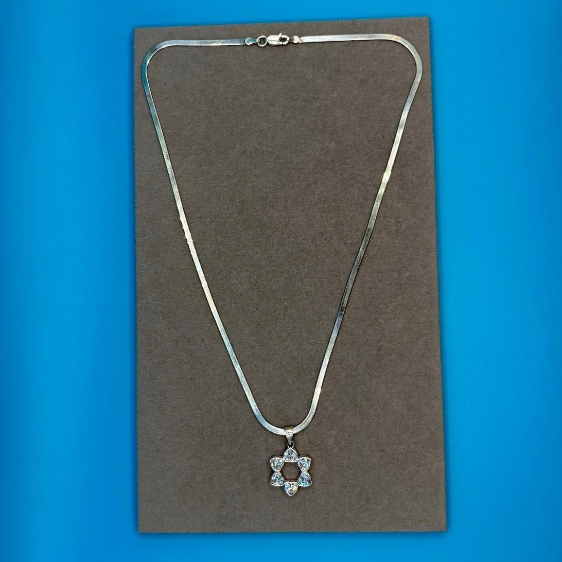 Jewelry New Heart Star Moissanite Pendant 925 Silver Bonus Chain Size ONE SIZE - 4 Thumbnail