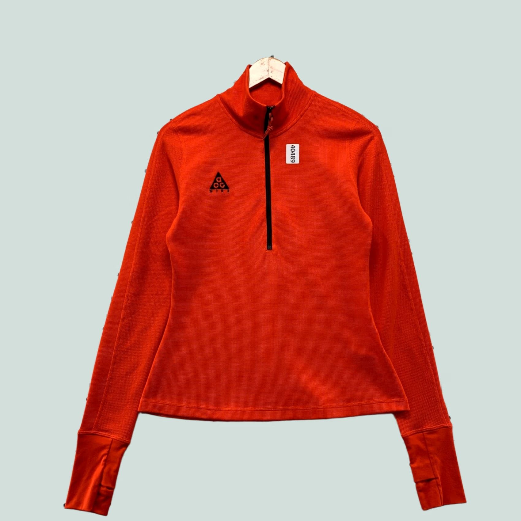 Nike Nike ACG Active Top Womens Medium Orange Long Sleeve Pullover 1/2 Zip Size M / US 6-8 / IT 42-44 - 1 Thumbnail