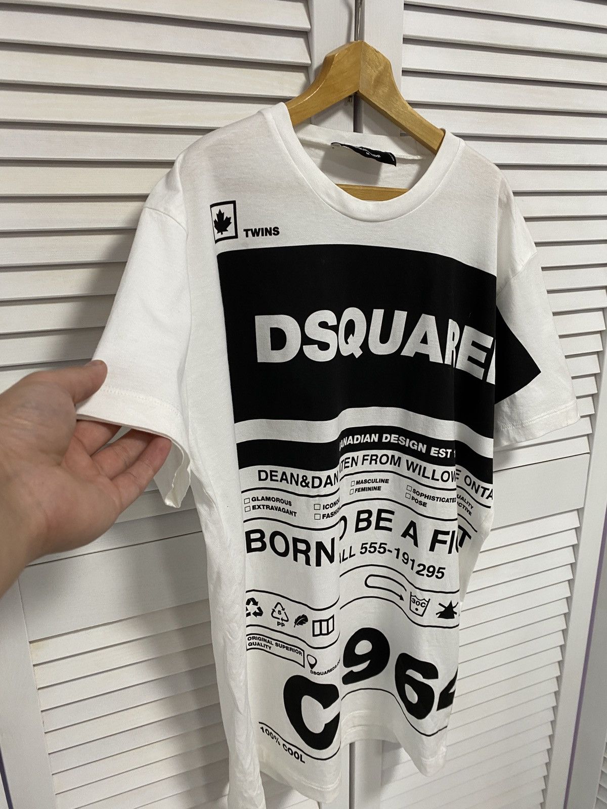 Dsquared2 T-Shirt Dsquared2 BORN TO BE A FIGHT Size US M / EU 48-50 / 2 - 3 Thumbnail