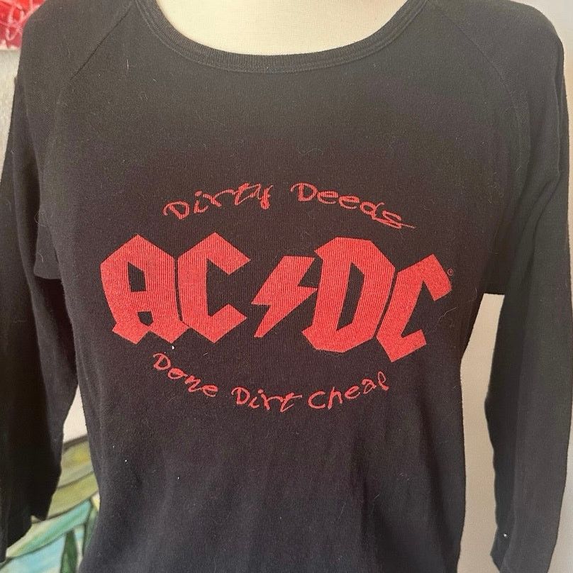 Other rockware acdc dirty deeds done dirt cheap long sleeve shirt Size XL / US 12-14 / IT 48-50 - 2 Thumbnail