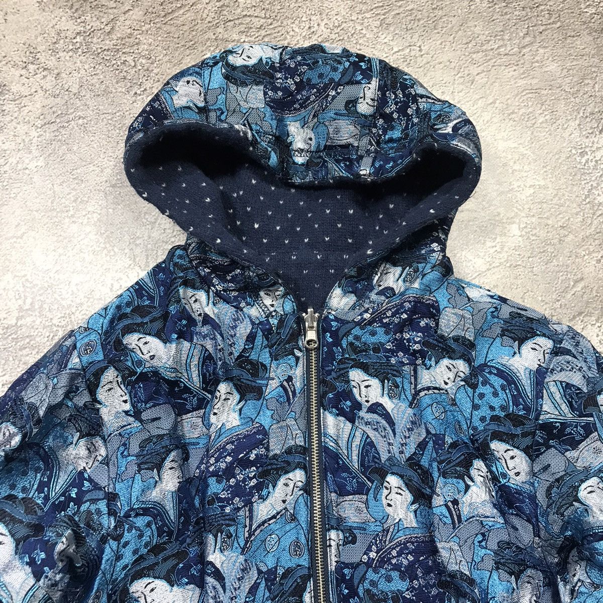 Vintage Vintage 90s Y2K All Over Print Quilted Hoodie Streetwear M Size M / US 6-8 / IT 42-44 - 2 Thumbnail