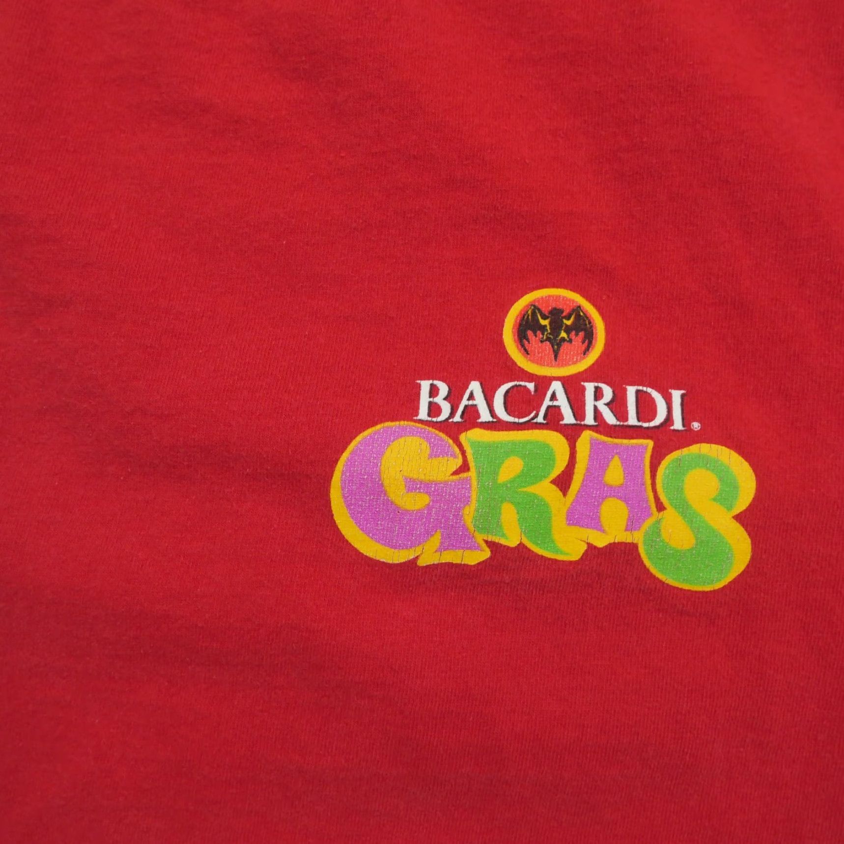 Vintage VINTAGE Bacardi Mens T-Shirt Shirt Regular Crew Neck Long Sleeve Red Cotton Logo 90s Art Size US M / EU 48-50 / 2 - 2 Thumbnail
