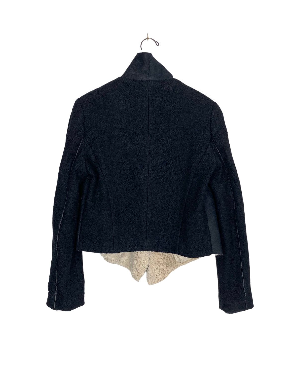 Zara Rare‼️ Zara Trafaluc Faux Sherpa Shearling Black Moto Jacket Size S / US 4 / IT 40 - 5 Thumbnail