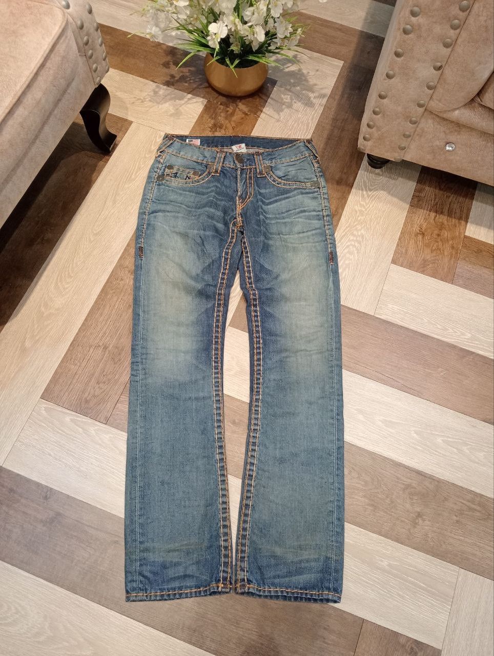True Religion VINTAGE TRUE RELIGION WASHED BLUE DENIM PANTS Size US 29 - 2 Thumbnail
