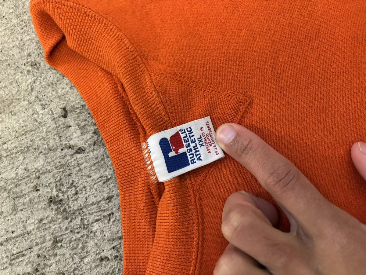 Russell Athletic × Vintage Orange Blank Russell athletic crewneck sweatshirt Size US XL / EU 56 / 4 - 7 Thumbnail