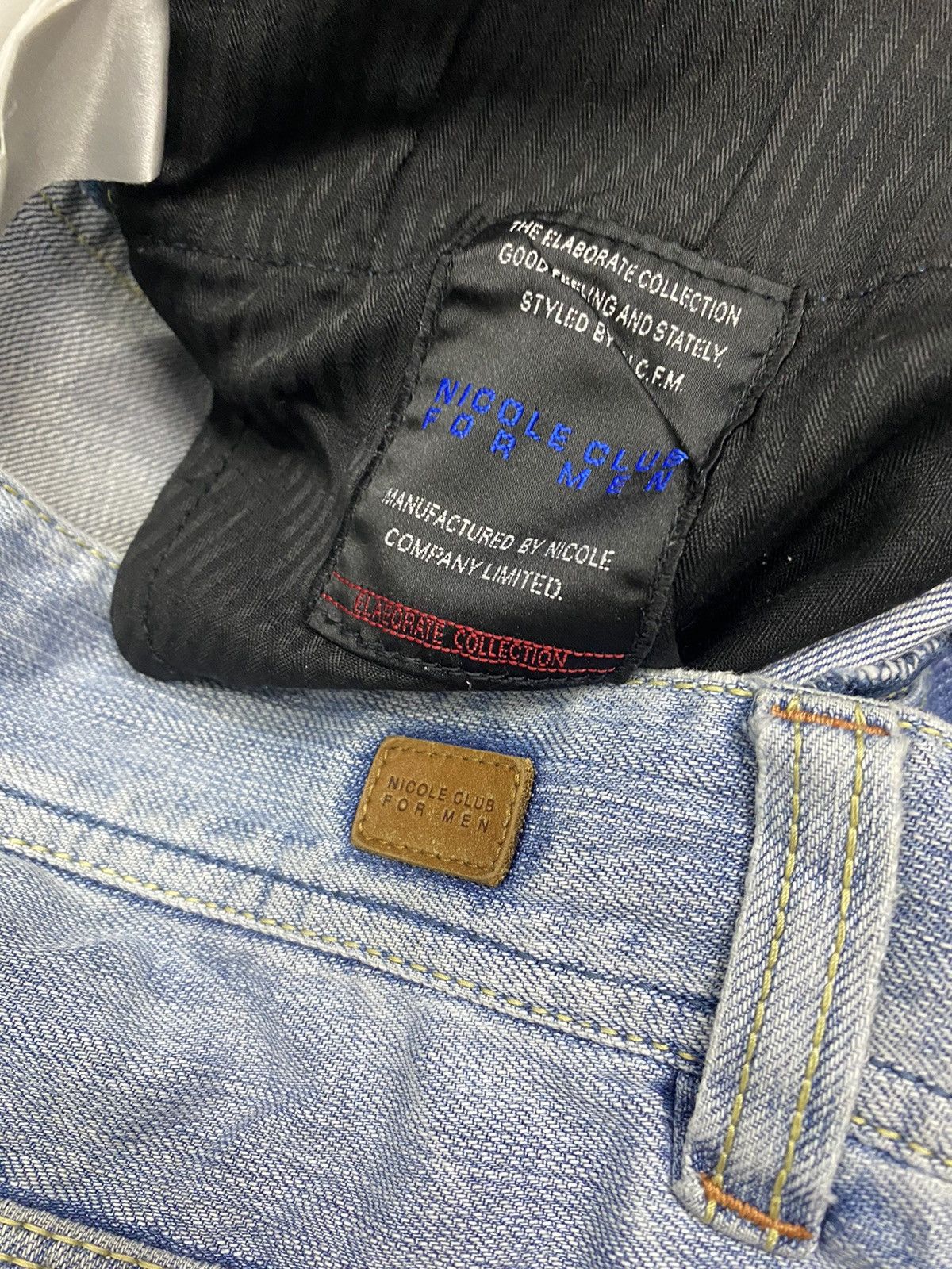 Hysteric Glamour × Nicole Club NICOLE CLUB FOR MEN DISTRESS FLARE DENIM JEANS Size US 34 / EU 50 - 9 Thumbnail